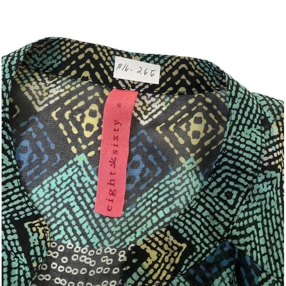 Eight Sixty Women Size Small 3/4 Sleeve Sheer Shirt Top Blouse Summer 16-266 - Picture 4 of 7